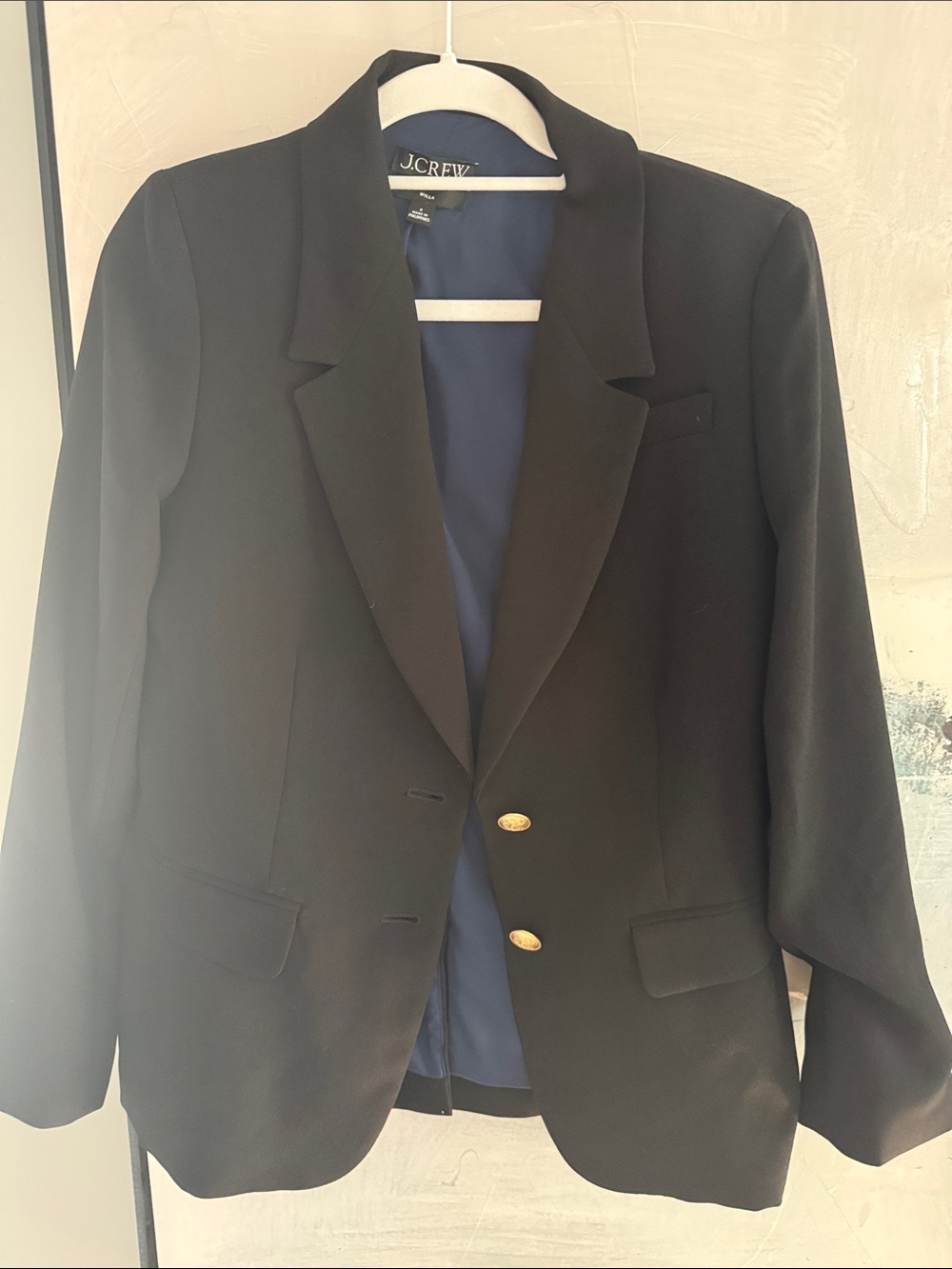 J. Crew Black Blazer with Gold Buttons size 6